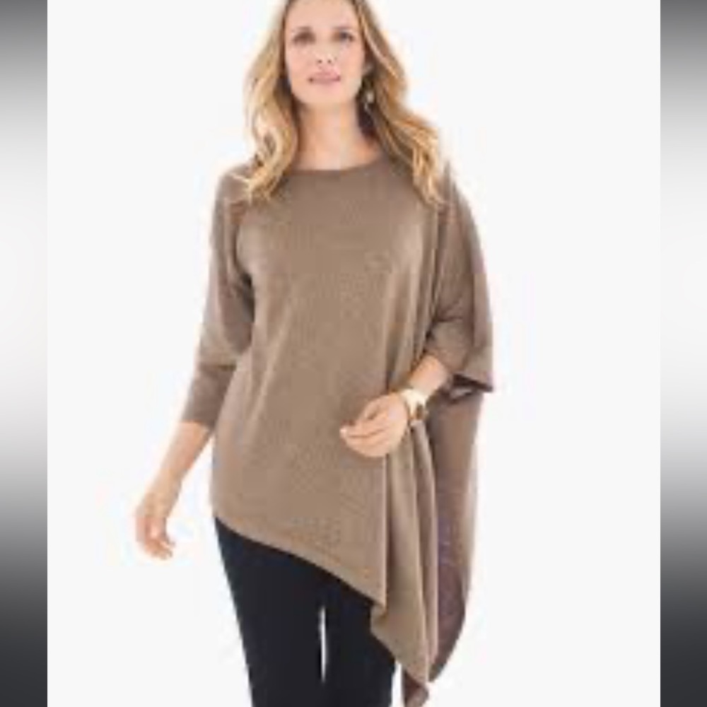 NWOT Chicos gold stunning top L/XL OVERSIZED 32" Pit to Pit
